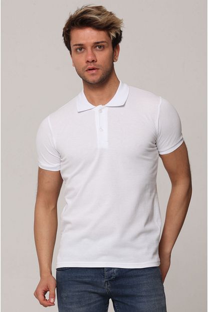 Tarz Cool Erkek Beyaz Polo Yaka T Shirt Trendyol