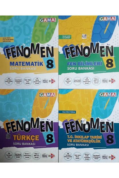 Gama Yayinlari Gama 8 Sinif Lgs Fenomen 4 Lu Soru Bankasi Seti 2021 Lgs Kitaplari Trendyol