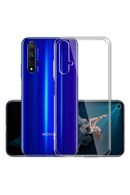 huawei nova 5t kilif super seffaf silikon kapak kirilmaz cam