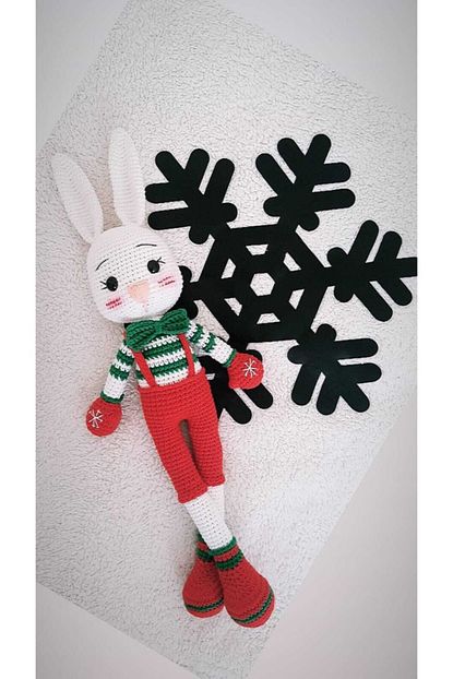 tavsan poncik yanak yilbasi amigurumi organik oyuncak