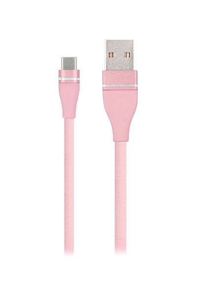 mf product pembe jettpower 0058 metal baslikli orgulu 2 4a type c hizli sarj kablosu 2 m fiyati yorumlari trendyol