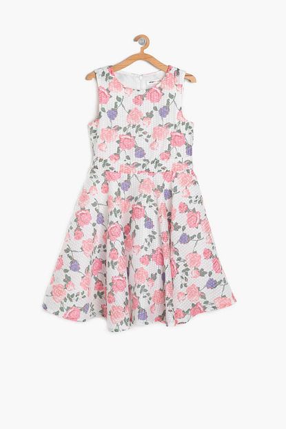 Koton Kids Pembe Kiz Cocuk Cicekli Elbise Trendyol