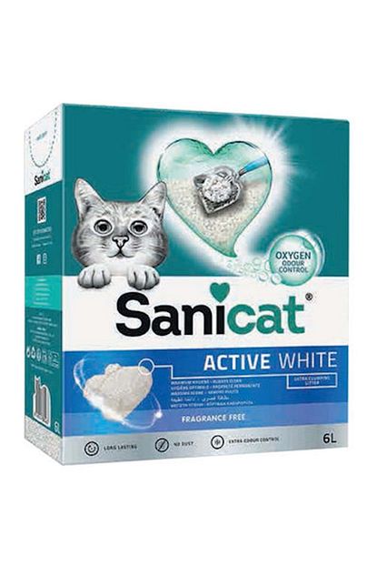 Sanicat Active White Ultra Topaklanan Kedi Kumu 6 Lt Trendyol