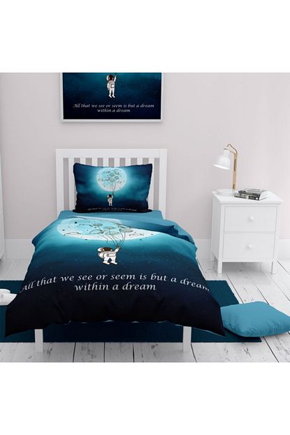 Monohome Gece Mottom 3d Pamuk Saten Tek Kisilik Nevresim Takimi Fiyati Yorumlari Trendyol