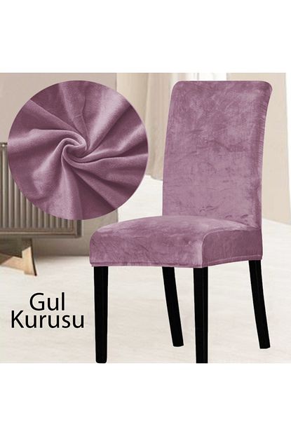abeltrade sandalye kilifi gul kurusu rengi kaliteli en boy likrali lastikli kadife kumas 4 lu fiyati yorumlari trendyol