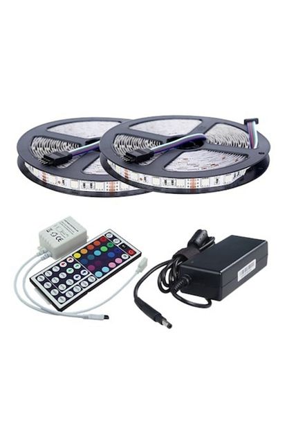 okay serit led rgb 10 metre set 44 tus lu kumanda 20 renk 3 cip 5050 tak calistir fiyati yorumlari trendyol