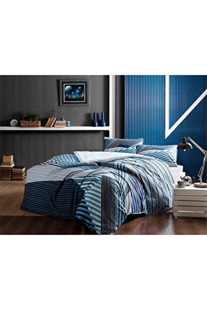 Tac Nevresim Takimi Cift Kisilik Atlantis Mavi Fiyati Yorumlari Trendyol