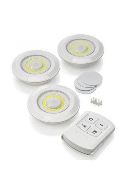 ledim 3 adet kumandali cob ledli spot lamba led dolapici gece lambasi fiyati yorumlari trendyol