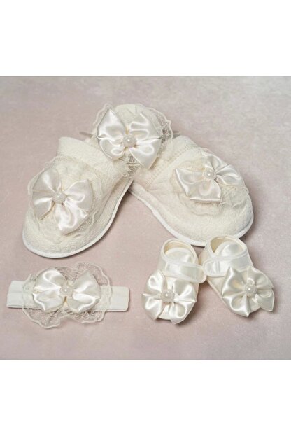 little baby krem anne bebek terlik ve tac seti lohusa seti fiyati yorumlari trendyol