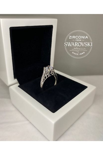 Pella Kuyumculuk Kadin Swarovski Tasli Desenli Yuzuk Trendyol