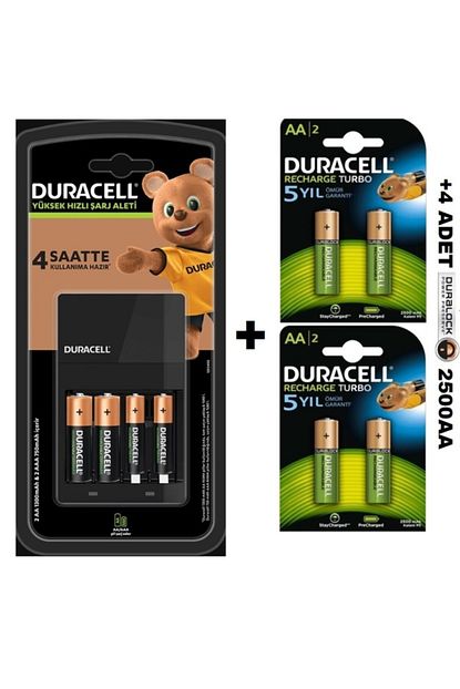 duralock 4x2500 aa sarjli kalem pil