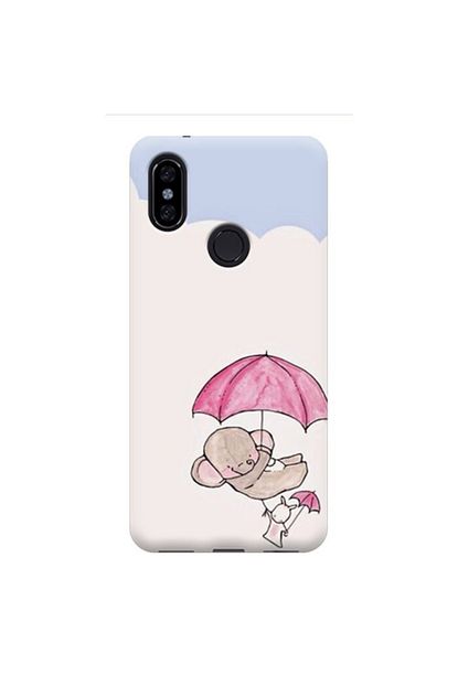 xiaomi redmi mi a2 gokyuzunden dusen fil ve tavsan desenli telefon kilifi