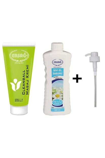 Ersag Cleanball Masaj Kremi 200 Ml Sivi El Sabunu Pompa Trendyol