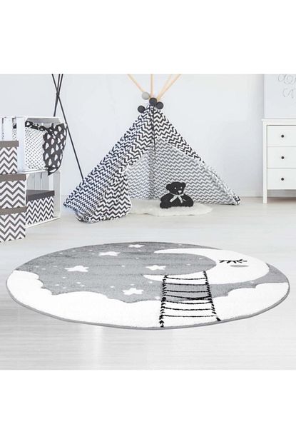Vinosahome Vinosa Home Ay Yildiz Desenli Yuvarlak Bebek Cocuk Odasi Halisi Trendyol