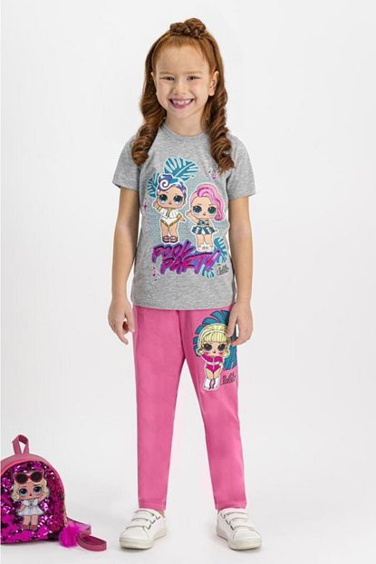 lol kiz cocuk gri lisansli pijama takimi l1150 c fiyati yorumlari trendyol