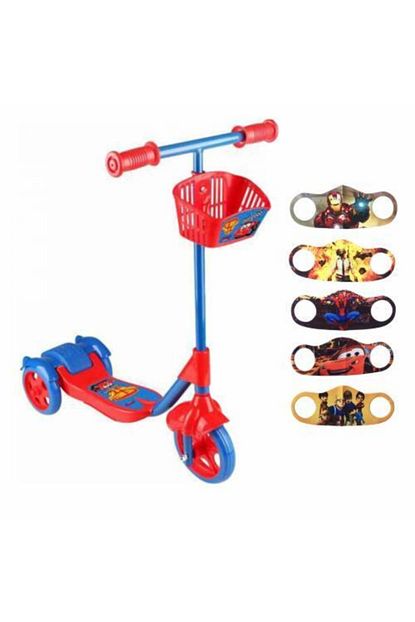 Mashotrend 3 Tekerli Sepetli Scooter Cars Cocuk Scooter 5 Maske Trendyol
