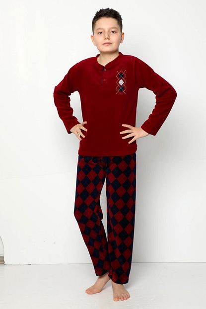 Nisanca Kislik Erkek Cocuk Polar Pijama Takimi Sicak Tutan Welsoft Kumas Trendyol