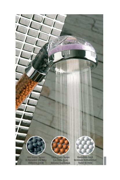 buffer 50 su tasarruflu ve aritmali dogal tasli banyo el dus basligi fiyati yorumlari trendyol