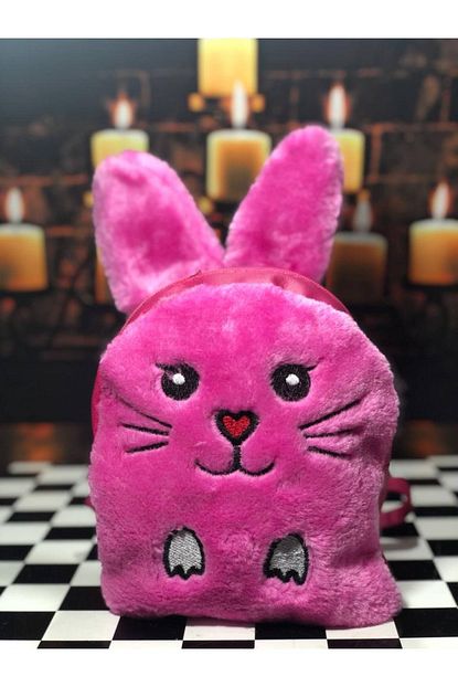 altuncu pelus askili tavsan pembe sirt