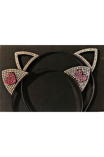 bijuteri kedi kulakli siyah pembe