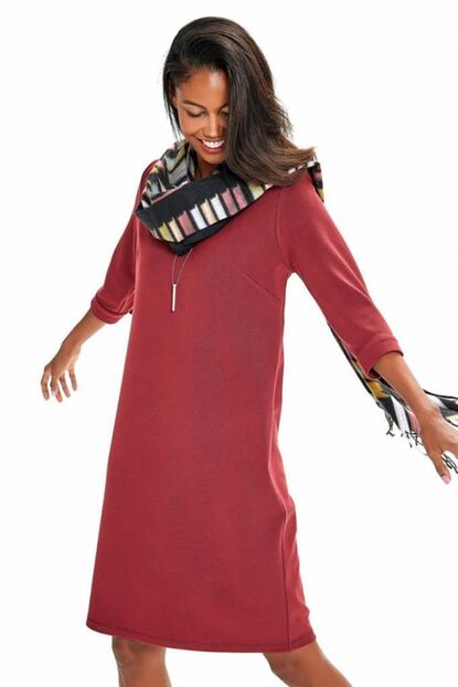 Ikiler Kadin Bordo Kollari Dugmeli Elbise Fiyati Yorumlari Trendyol