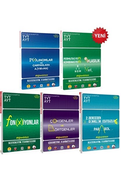 Tonguc Yayinlari Tyt Ayt Matematik Fasikulleri Kazandiran 5 Li Set Tonguc Kampus Yeni Guncel Son Baski Fiyati Yorumlari Trendyol
