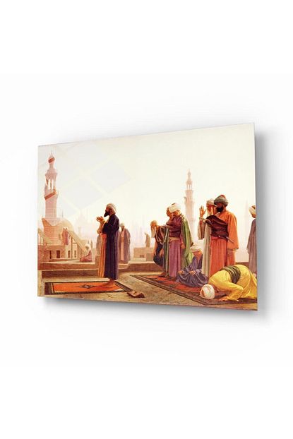 Devr I Alem Namaz Kilan Cemaat Uv Cam Tablo Cam Tablo 50x70 60x90 70x110 90x130 100x150 Fiyati Yorumlari Trendyol