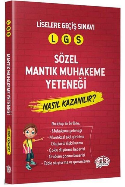 Editor Yayinlari Editor 8 Sinif Lgs Sozel Mantik Muhakeme Yetenegi Nasil Kazanilir Yeni 2020 Trendyol