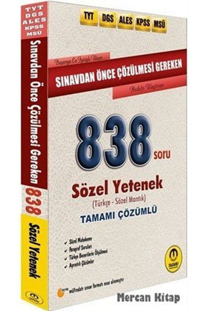https www trendyol com tasari yayincilik tasari dgs ales tyt oncesi cozulmesi gereken 838 sozel yetenek soru p 33302560