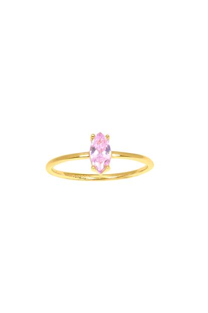 Alyansvealyans Kadin 14 Ayar Pink Quartz Yuzuk Trendyol
