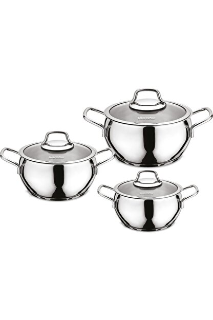 Hascevher Celik Tencere Seti Cemile 6 Parca 14 16 18 304 Kalite Fiyati Yorumlari Trendyol