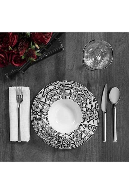 Bernardo Jade Siyah 24 Parca 6 Kisilik Stoneware Yemek Takimi Trendyol