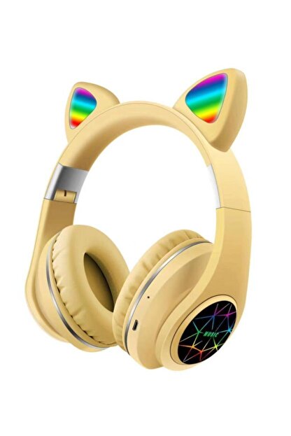Mastek Led Isikli Sari Kedi Kulak Bluetooth 5 0 Wireless Kulaklik Trendyol