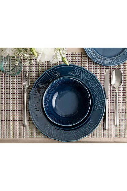 english home lucita porselen 12 parca yemek takimi 16 cm 19 cm 27 cm mavi fiyati yorumlari trendyol