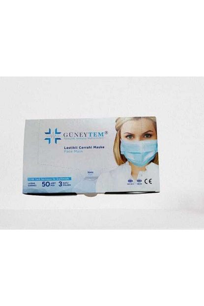 maske guneytem 50 li 3 katli lastikli cerrahi fiyati yorumlari trendyol