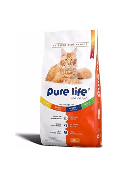 purelife pure life yetiskin renkli karisik kedi mamasi 15 kg fiyati yorumlari trendyol