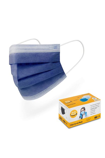 Mutlu Maske 100 Lu Yumusak Lastikli Lacivert Renkli 3 Katli Telli Tek Kullanimlik Cerrahi Maske Fiyati Yorumlari Trendyol