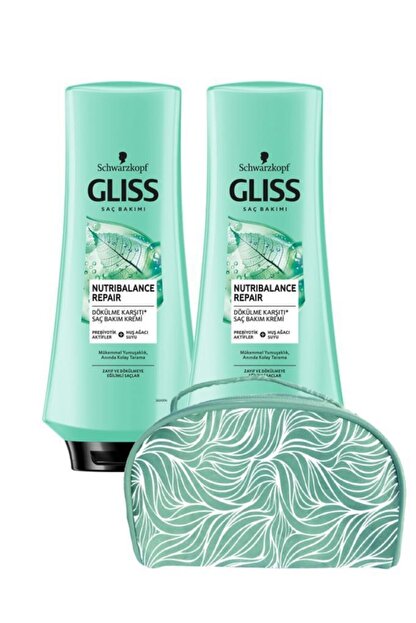 Gliss Nutribalance Sac Kremi 360 Ml X2 Adet Makyaj Cantasi Fiyati Yorumlari Trendyol