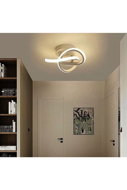 burenze modern plafonyer tavan led avize krom beyaz isik fiyati yorumlari trendyol