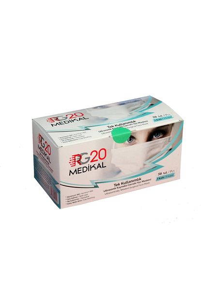 Rg20 Medikal Tam Ultrasonik 3 Katli Telli Cerrahi Maske 50 Li Kutu Fiyati Yorumlari Trendyol