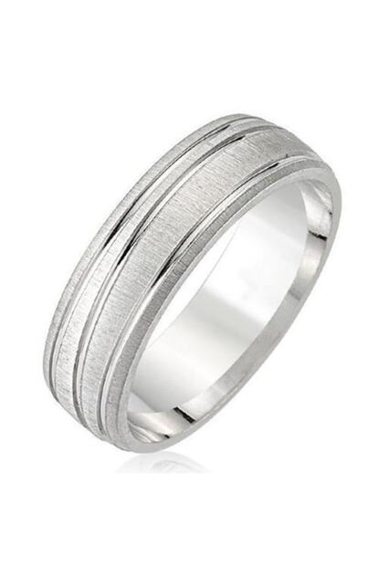 Taki Dukkani Erkek Mat Cizgili Gumus Alyans Soz Nisan Yuzugu Twr05 Trendyol