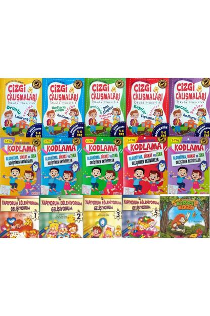 Ya Pa Yayinlari Cizgi Calismalari Kodlama Ve Etkinlik Kitaplari Seti Okul Oncesi 15 Kitap Trendyol