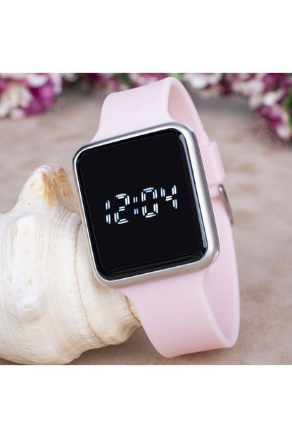 spectrum kadin toz pembe silikon kordonlu dokunmatik led ekran dijital kol saat fiyati yorumlari trendyol