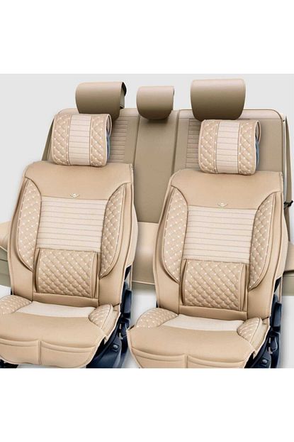 stil citroen c5 luks deri oto koltuk kilifi on arka bej renk fiyati yorumlari trendyol