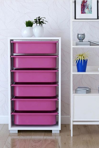 Pratico 6 Sepetli Pembe Cok Amacli Dolap Trendyol