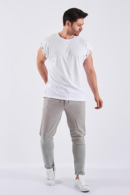 echerchi beyaz sifir kol baskili erkek t shirt fiyati yorumlari trendyol