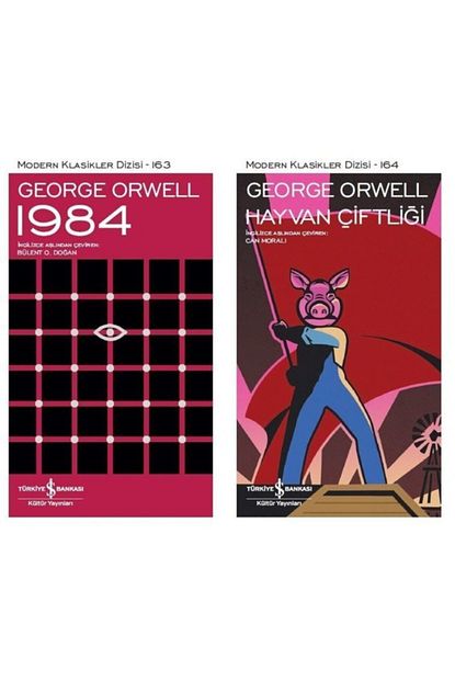 is bankasi kultur yayinlari george orwell 1984 modern klasikler hayvan ciftligi 2 kitap set is bankasi kultur yayinlari fiyati yorumlari trendyol