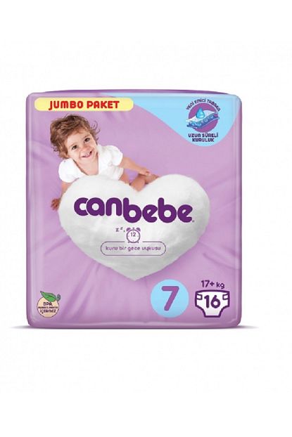 canbebe bebek bezi 7 numara 16 adet xxl jumbo paket fiyati yorumlari trendyol