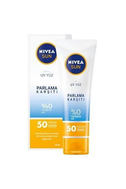 nivea gunes kremi yuz icin parlama karsiti spf50 50 ml 4005900623027 fiyati yorumlari trendyol