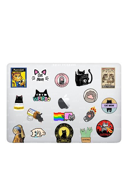 laptop notebook tablet sticker seti